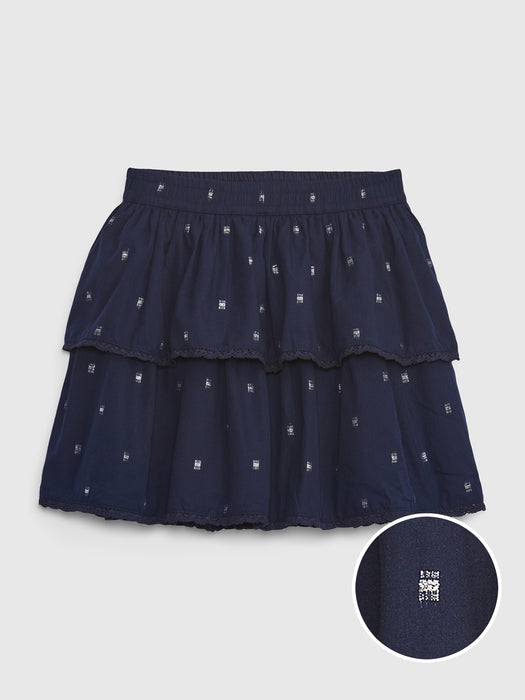 Kids Crinkle Gauze Ruffle Skort