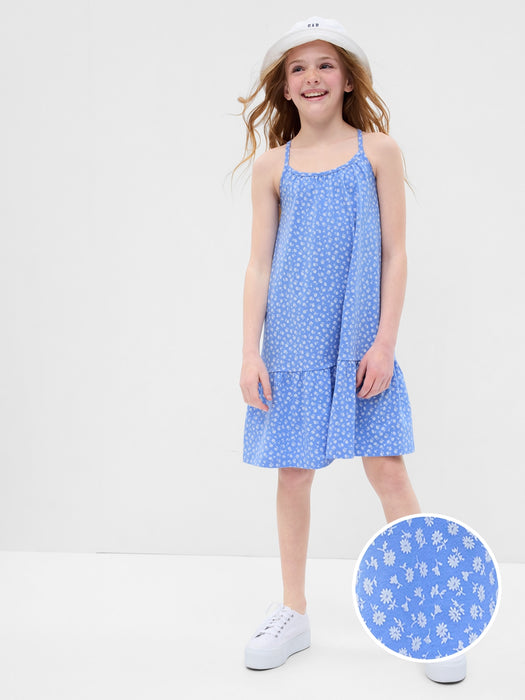 Kids Criss-Cross Tiered Dress