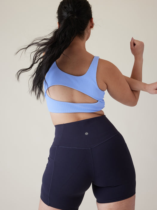 Rib Cut Out Longline Bra A&#45C