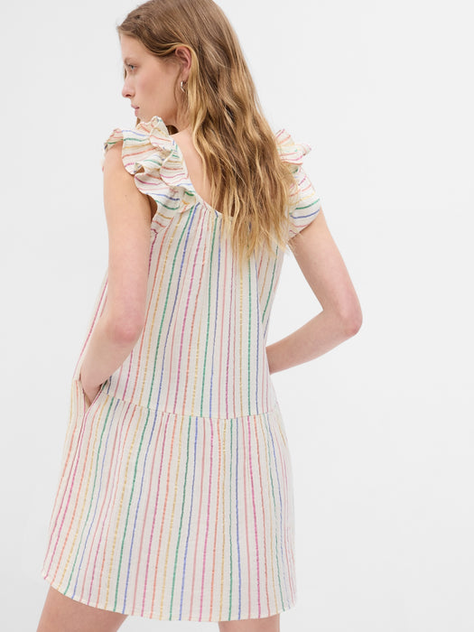 Crinkle Gauze Mini Dress