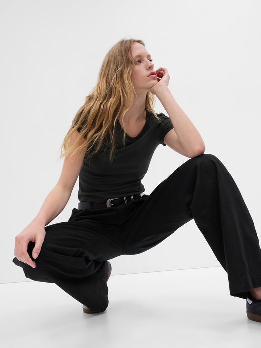 Mini Rib Cropped T-Shirt