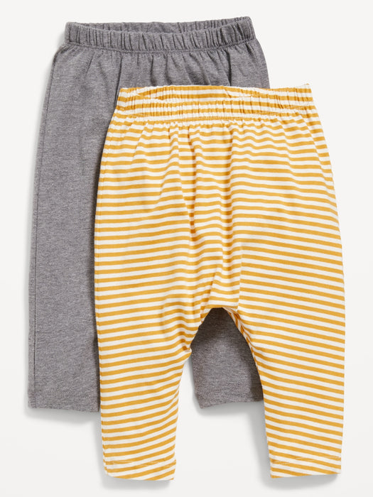 Unisex U-Shaped Jersey Leggings 2-Pack for Baby