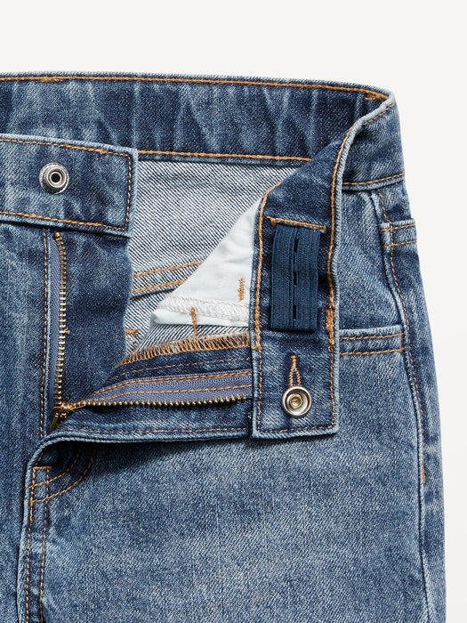 High-Waisted Baggy Ripped Wide-Leg Jeans for Girls