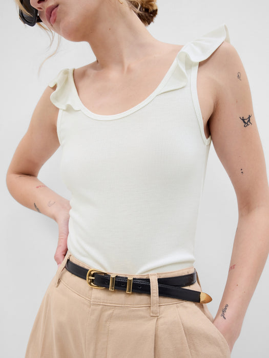 Mini Rib Flutter Tank Top