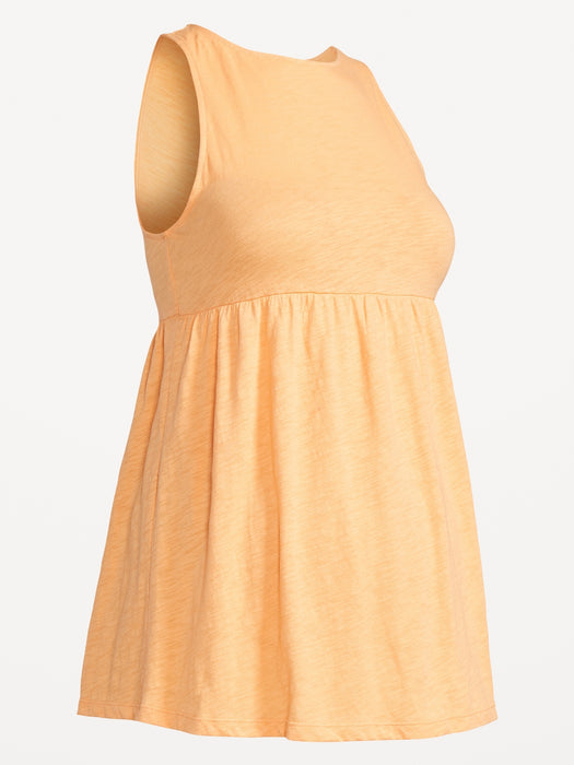 Maternity EveryWear Sleeveless Slub-Knit Peplum Top
