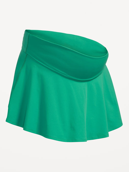 Maternity Rollover-Waist PowerSoft Skort