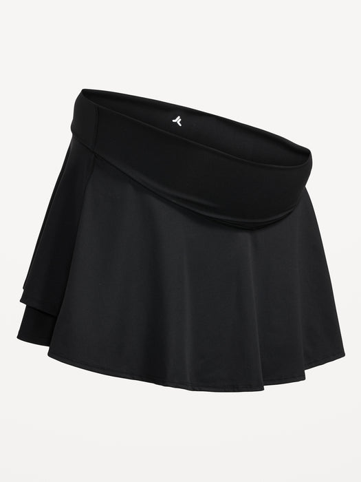 Maternity Rollover-Waist PowerSoft Skort