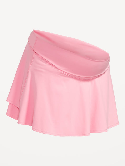 Maternity Rollover-Waist PowerSoft Skort