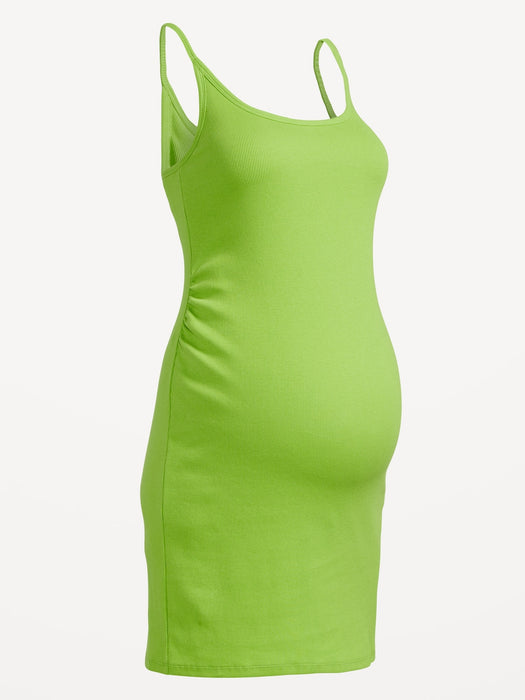 Maternity Fitted Rib-Knit Cami Dress