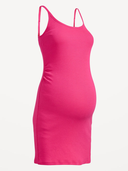 Maternity Fitted Rib-Knit Cami Dress