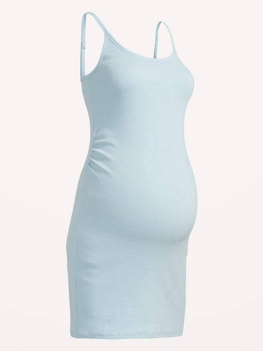 Maternity Fitted Rib-Knit Cami Dress