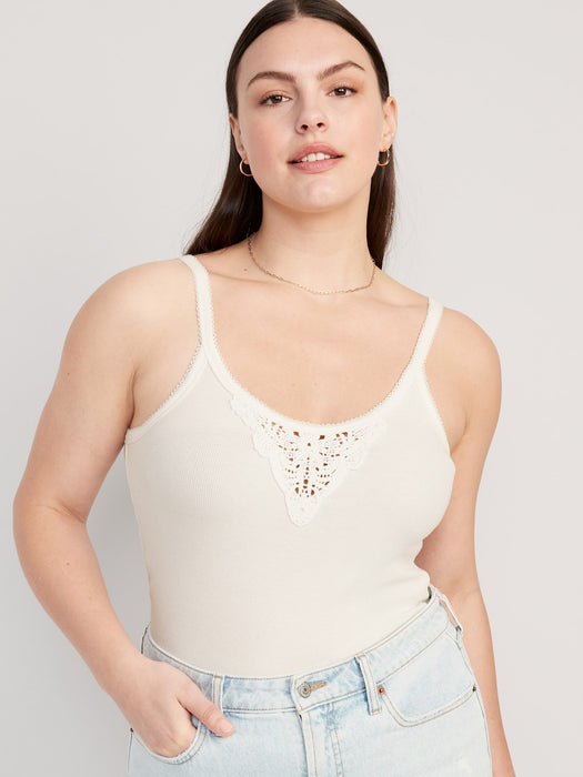 Lace-Trim Tank Top