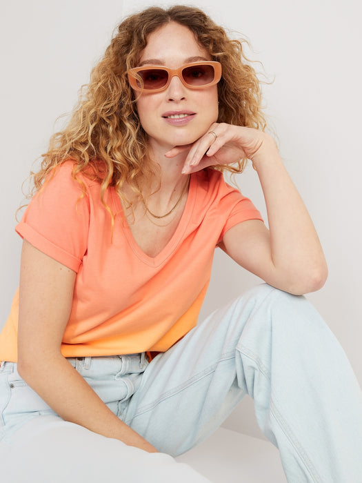 EveryWear V-Neck Ombré T-Shirt for Women