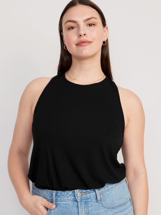 Luxe High-Neck Twist-Back Tank Top for Women