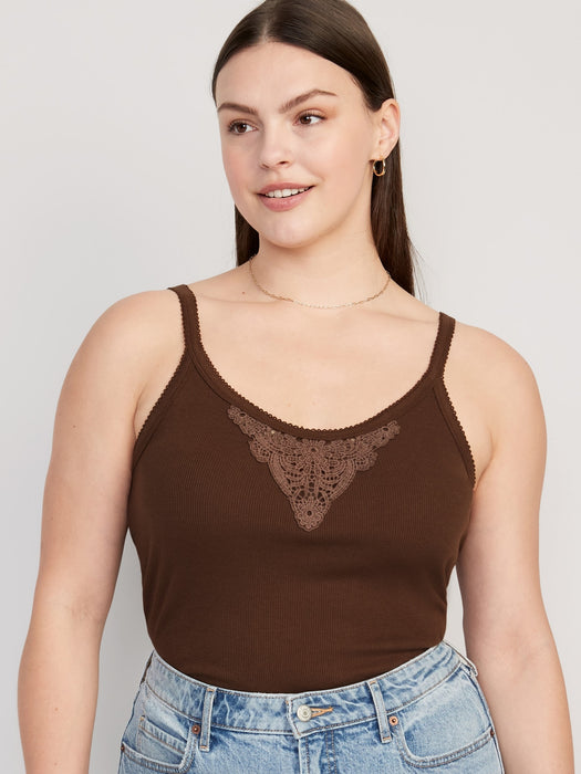 Lace-Trim Tank Top for Women