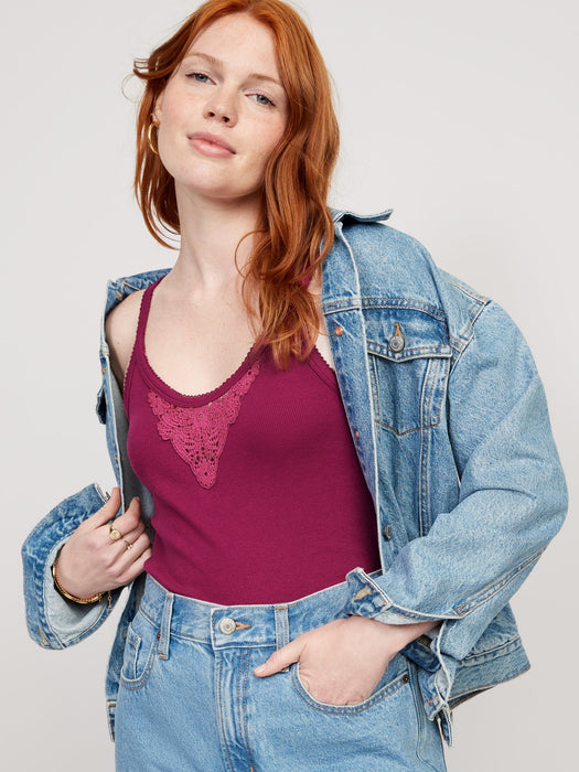 Lace-Trim Tank Top for Women