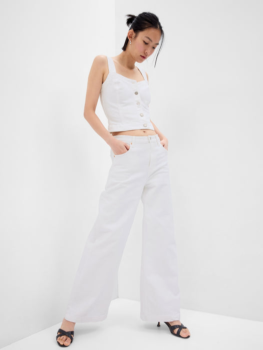 Denim Corset Top with Washwell