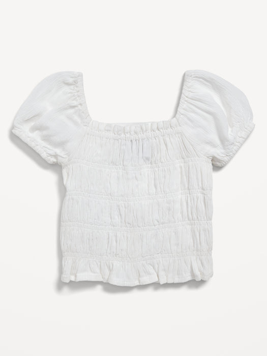 Short-Sleeve Smocked Top for Toddler Girls