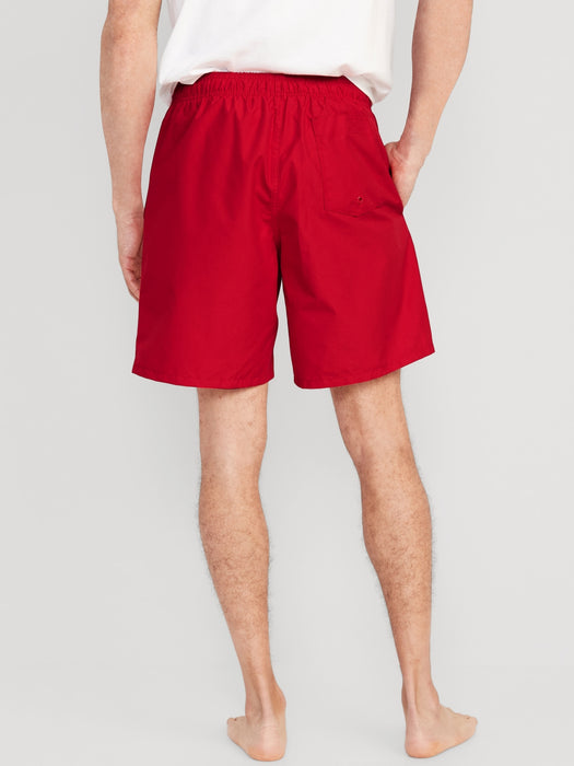 Solid Swim Trunks -- 7-inch inseam