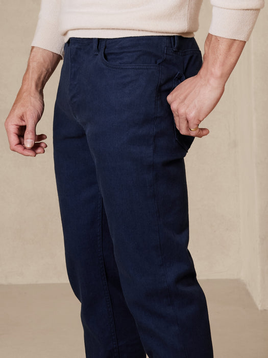Slim Linen-Cotton Traveler Pant