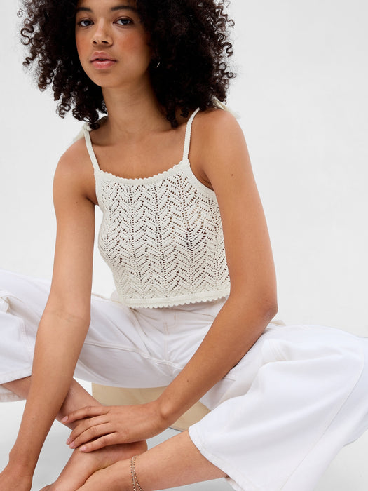 PROJECT GAP 100% Organic Cotton Crochet Top