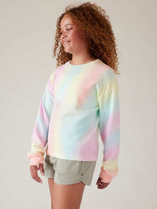 Athleta Girl Rainbow Days Sweatshirt