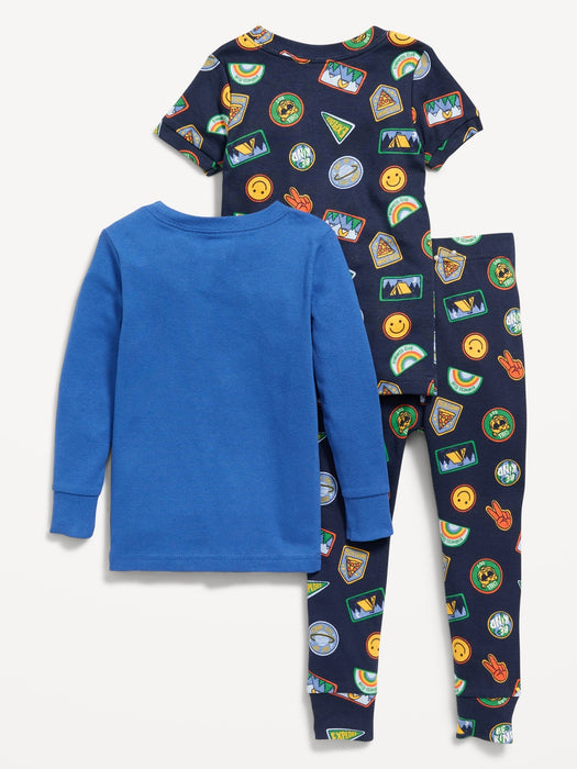 Unisex 3-Piece Graphic Pajama Set for Toddler & Baby
