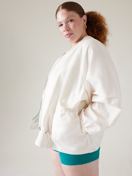 Keys Enlighten Up Linen Bomber