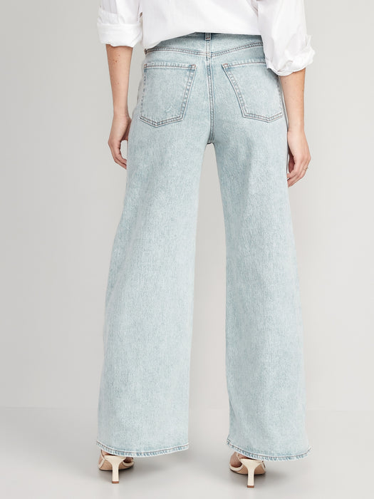 Extra High-Waisted A-Line Wide-Leg Jeans for Women