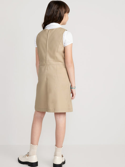 Sleeveless School Uniform Dress for Girls