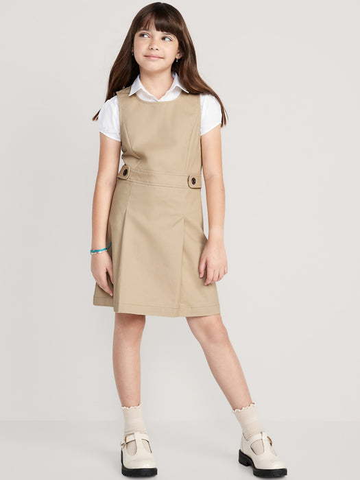 Sleeveless School Uniform Dress for Girls
