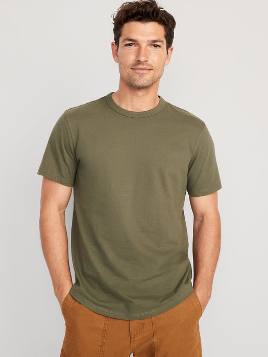 Soft-Washed Curved-Hem T-Shirt for Men