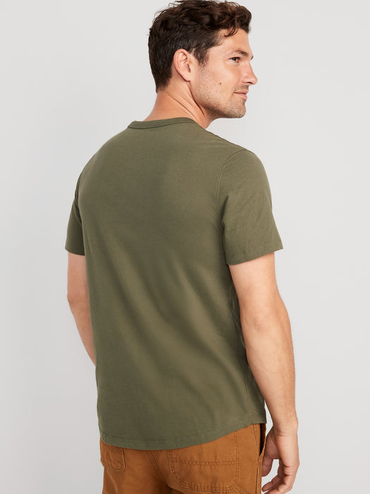Soft-Washed Curved-Hem T-Shirt for Men