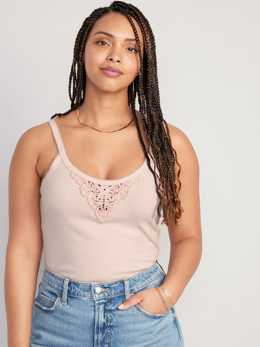 Lace-Trim Tank Top for Women