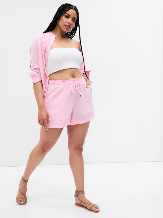 Crinkle Gauze Shorts