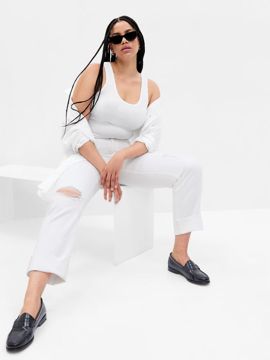 Mid Rise Boy Fit Jeans