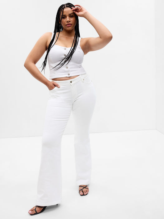 Low Rise '70s Flare Jeans with Washwell