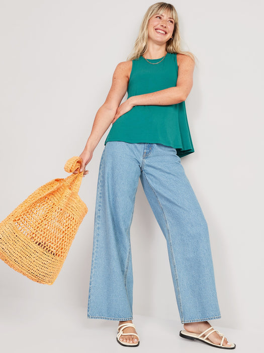 Luxe High-Neck Twist-Back Tank Top for Women