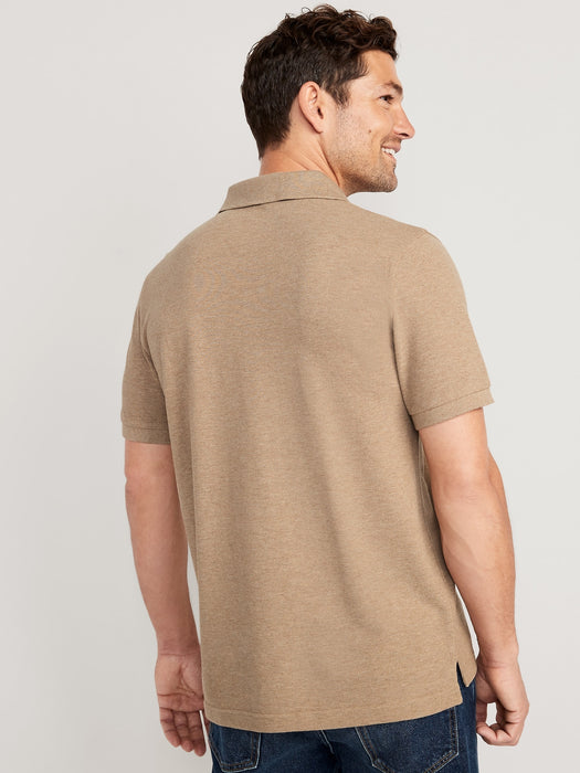 Embroidered Classic Fit Pique Polo for Men