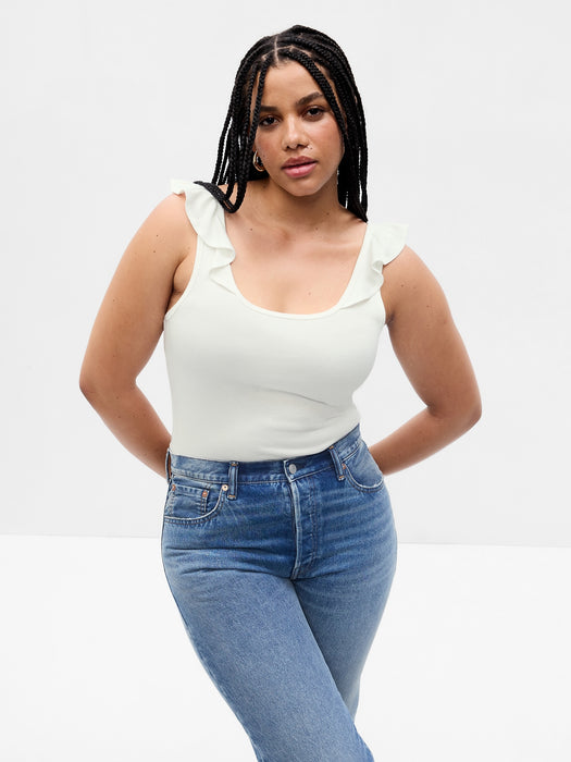 Mini Rib Flutter Tank Top