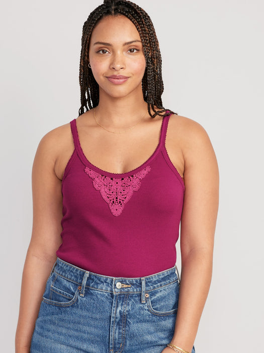 Lace-Trim Tank Top for Women