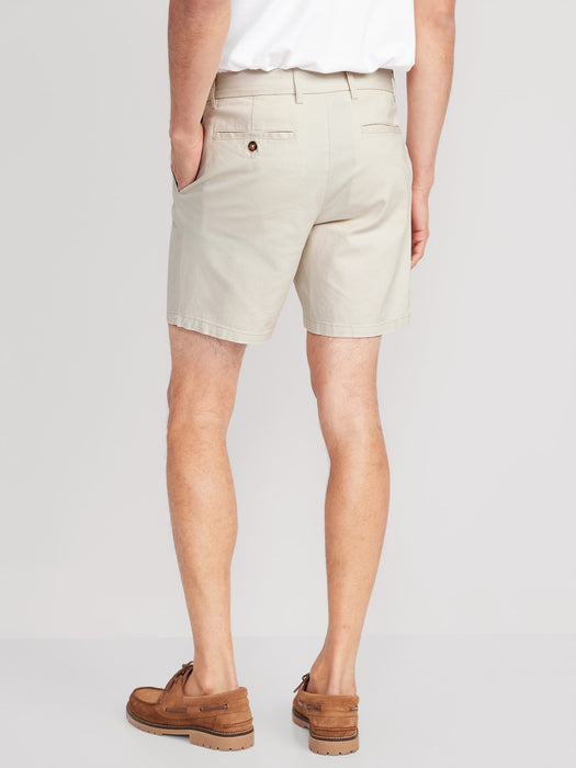 Slim Built-In Flex Ultimate Chino Pleated Shorts for Men -- 7-inch inseam
