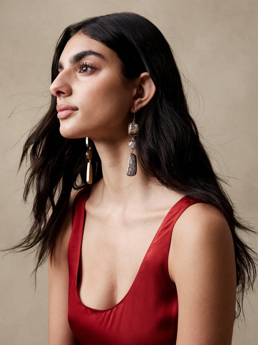 Crazy Lace Agate Earrings | Aureus + Argent