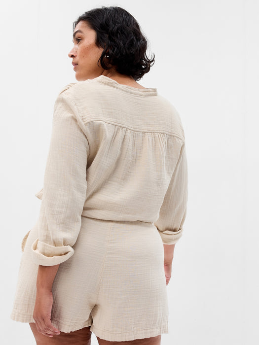 Crinkle Gauze Shorts