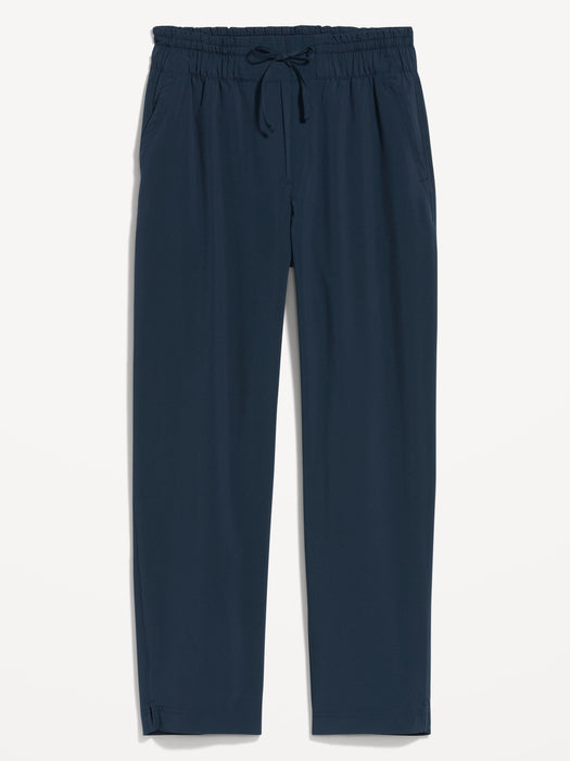 High-Waisted StretchTech Cropped Tapered Pants for Women