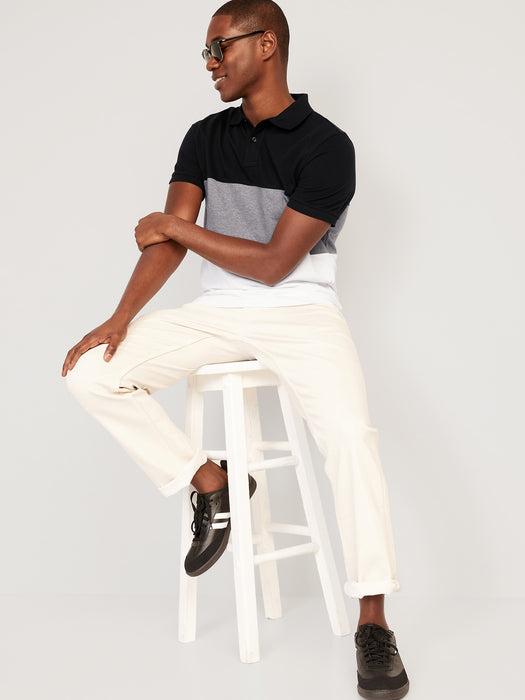 Color-Block Classic Fit Pique Polo for Men