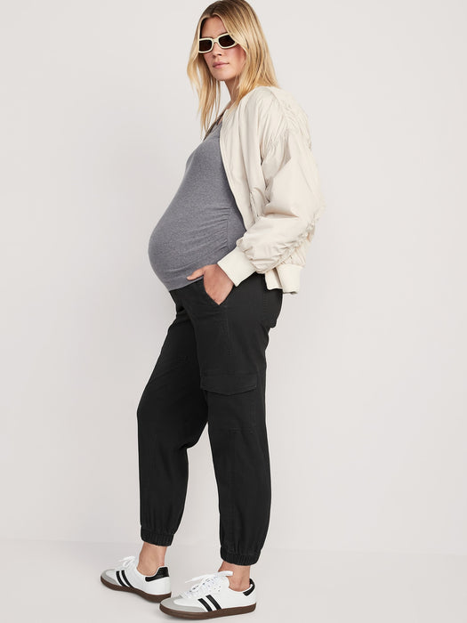 Maternity Foldover-Waist Cargo Pants
