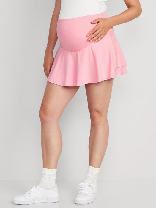 Maternity Rollover-Waist PowerSoft Skort