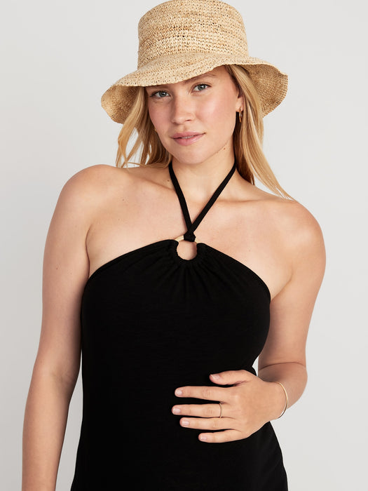 Maternity O-Ring Halter Midi Dress