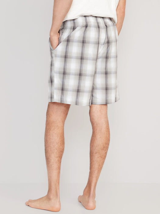 Cotton Poplin Pajama Shorts 2-Pack for Men --7-inch inseam